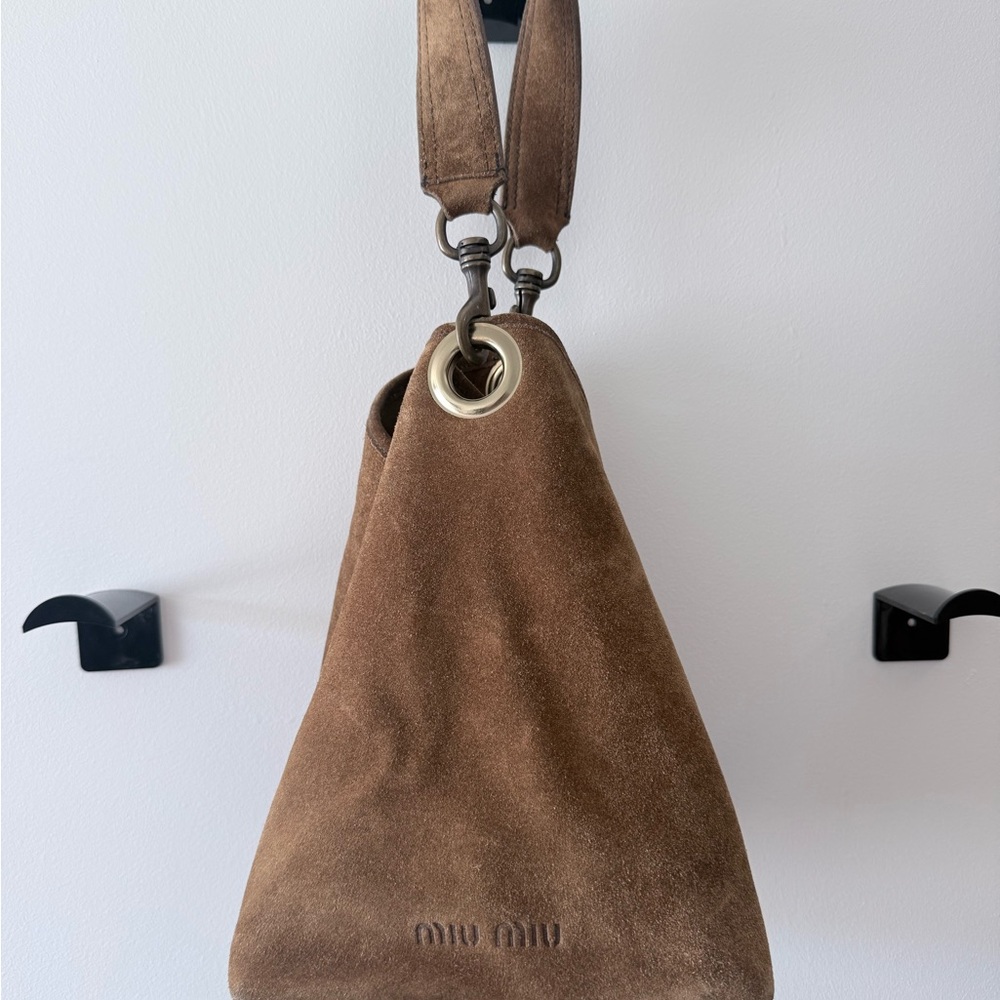 Vintage Miu Miu Suede Top Handle Bag